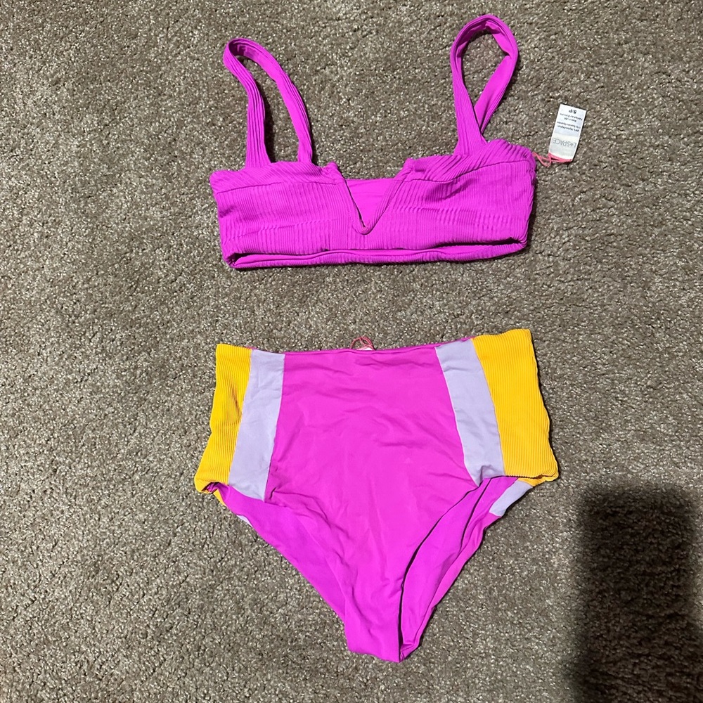 L*Space Bikini in Vibrant Pink and Yellow